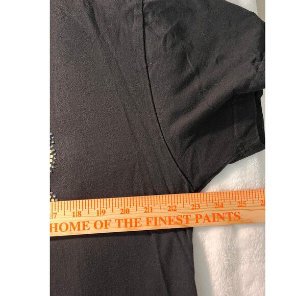 Hustle Gang Graphic Tee Size Large Black Studded Logo Shirt - Picture 8 of 9